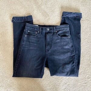 Gap Sky High Straight Leg Cheeky Black Wash Jeans
